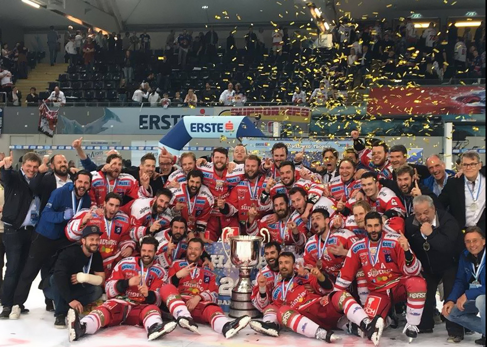 'Foxes' krönen Comeback mit Auswärtssieg in Spiel 7 - HCB Südtirol krönt sich gegen Red Bull Salzburg zum EBEL-Champion 2017/18 - Bild © Sportreport/Roman Möseneder HCB Südtirol