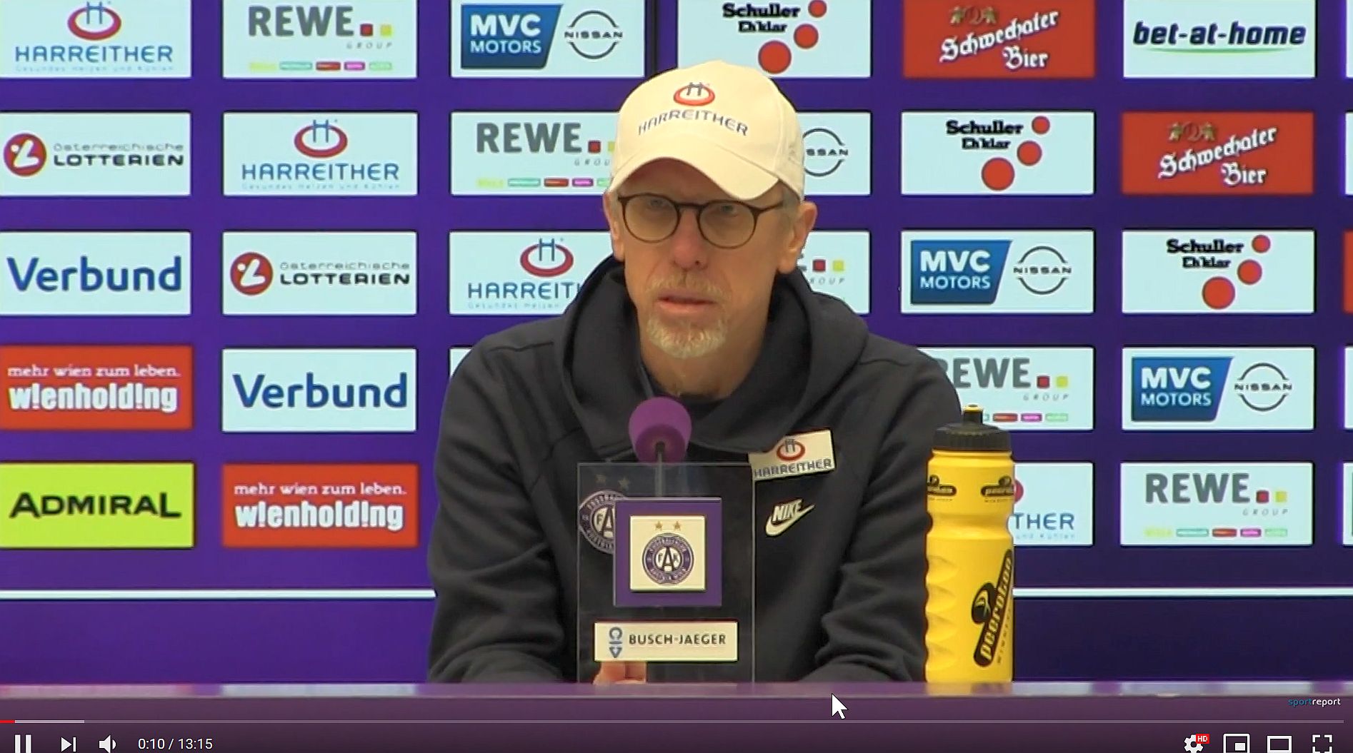 Video: Peter Stöger (Trainer FK Austria Wien) - die Pressekonferenz nach dem Spiel gegen WSG Tirol