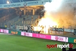 Fussballstadion - Bengalische Feuer