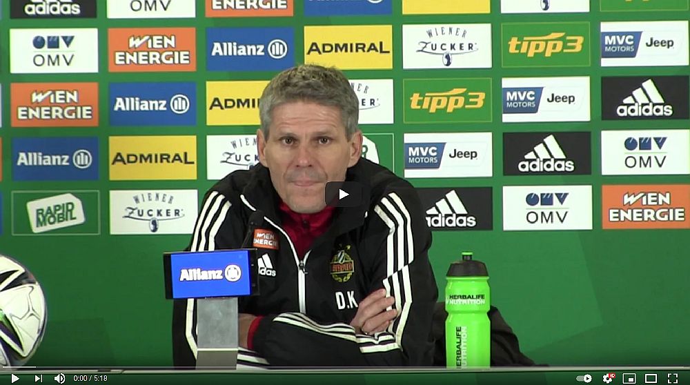 Video: Didi Kühbauer (Trainer SK Rapid Wien) - die Pressekonferenz nach dem Spiel gegen WAC