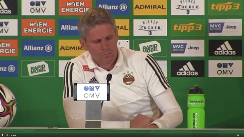 Video: Didi Kühbauer (Trainer SK Rapid Wien) - die Pressekonferenz nach dem Spiel gegen WAC