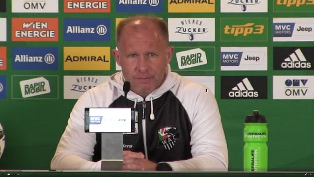 Video: Roman Stary (Trainer WAC) - die Pressekonferenz nach dem Spiel gegen SK Rapid Wien