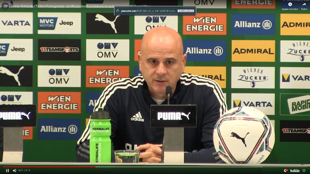 Video: Temur Ketsbaia (Trainer Anorthosis Famagusta) - die Pressekonferenz nach dem Spiel gegen SK Rapid Wien