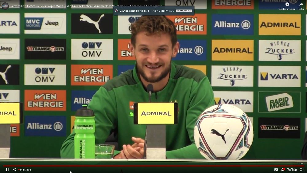 Video: Maximilian Hofmann (SK Rapid Wien) - die Pressekonferenz nach dem Spiel gegen Anorthosis Famagusta