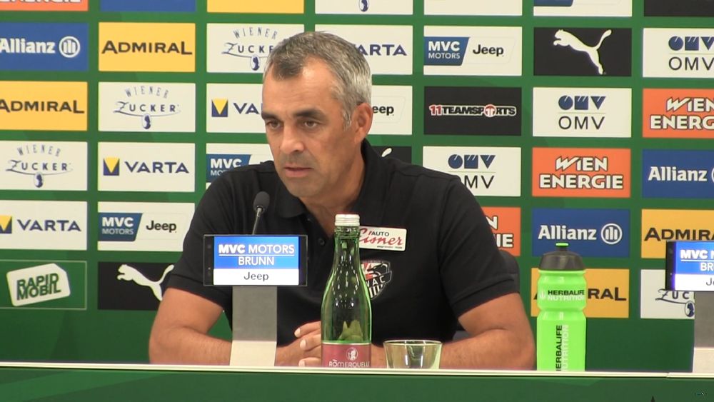 Video: Robin Dutt (Trainer WAC) - die Pressekonferenz nach dem Spiel gegen SK Rapid Wien