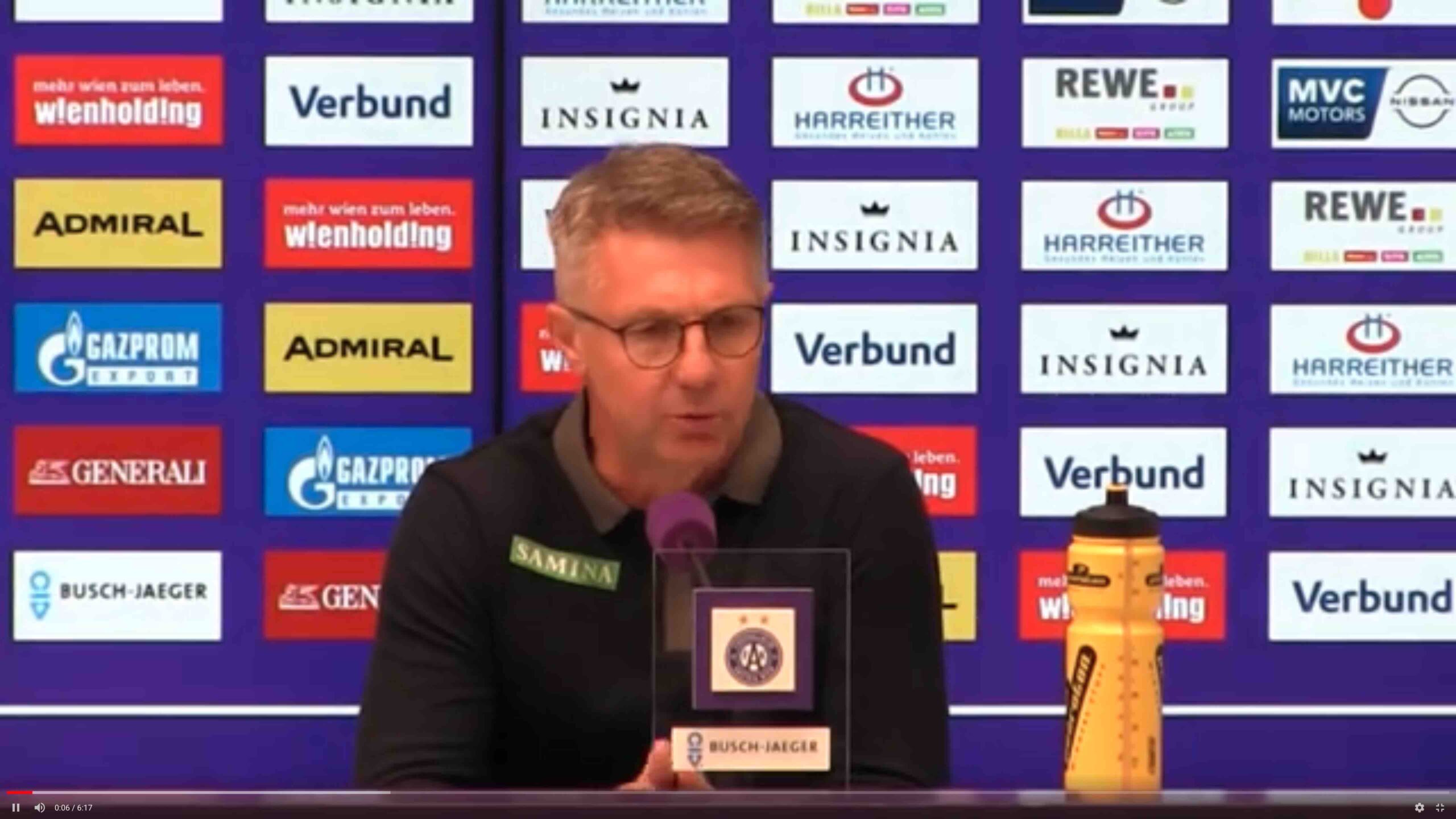 Video: Damir Canadi (Trainer SCR Altach) - die Pressekonferenz nach dem Spiel gegen FK Austria Wien