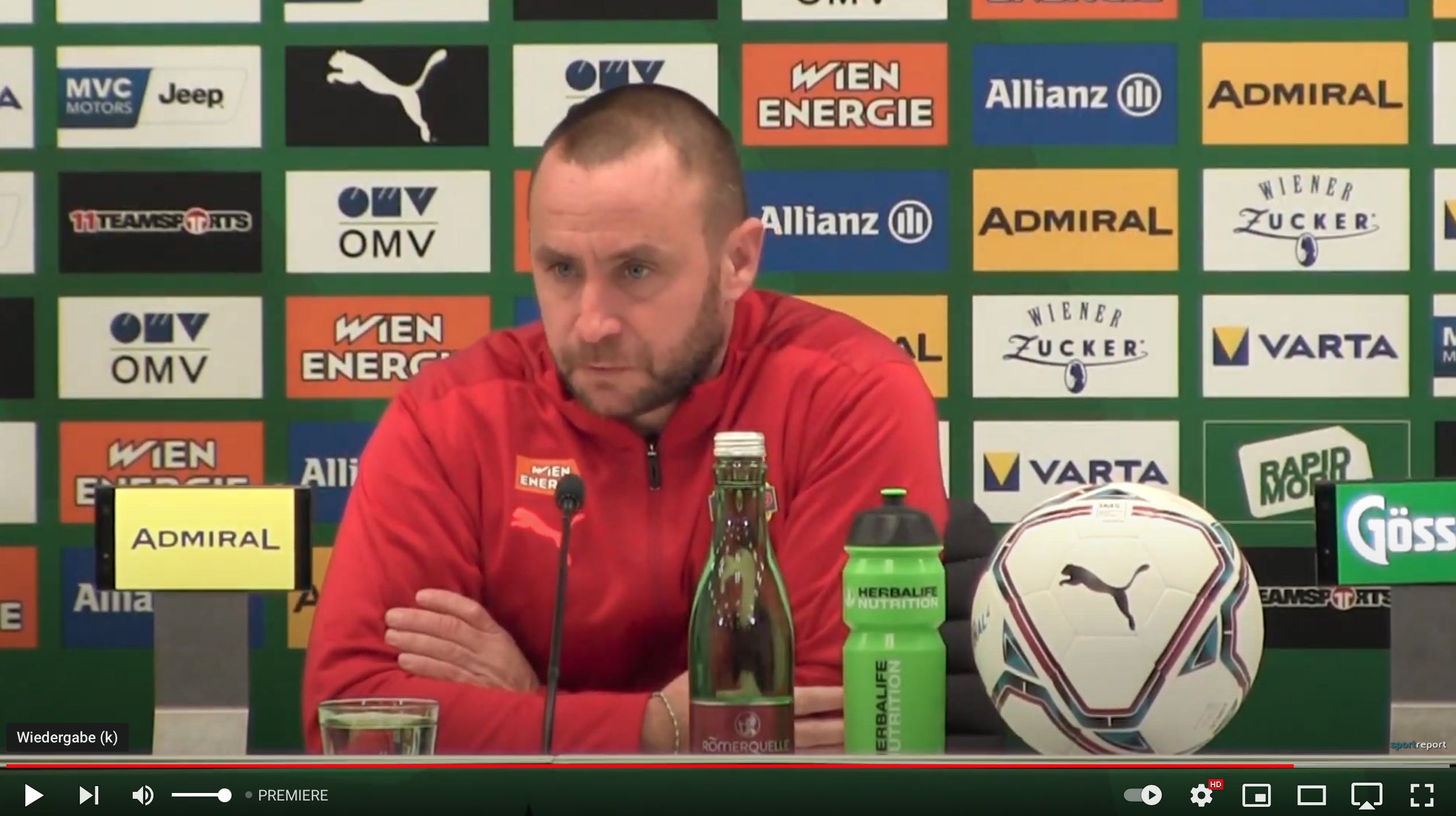 Video: Steffen Hofmann (Trainer SK Rapid Wien) - die Pressekonferenz nach dem Spiel gegen SCR Altach