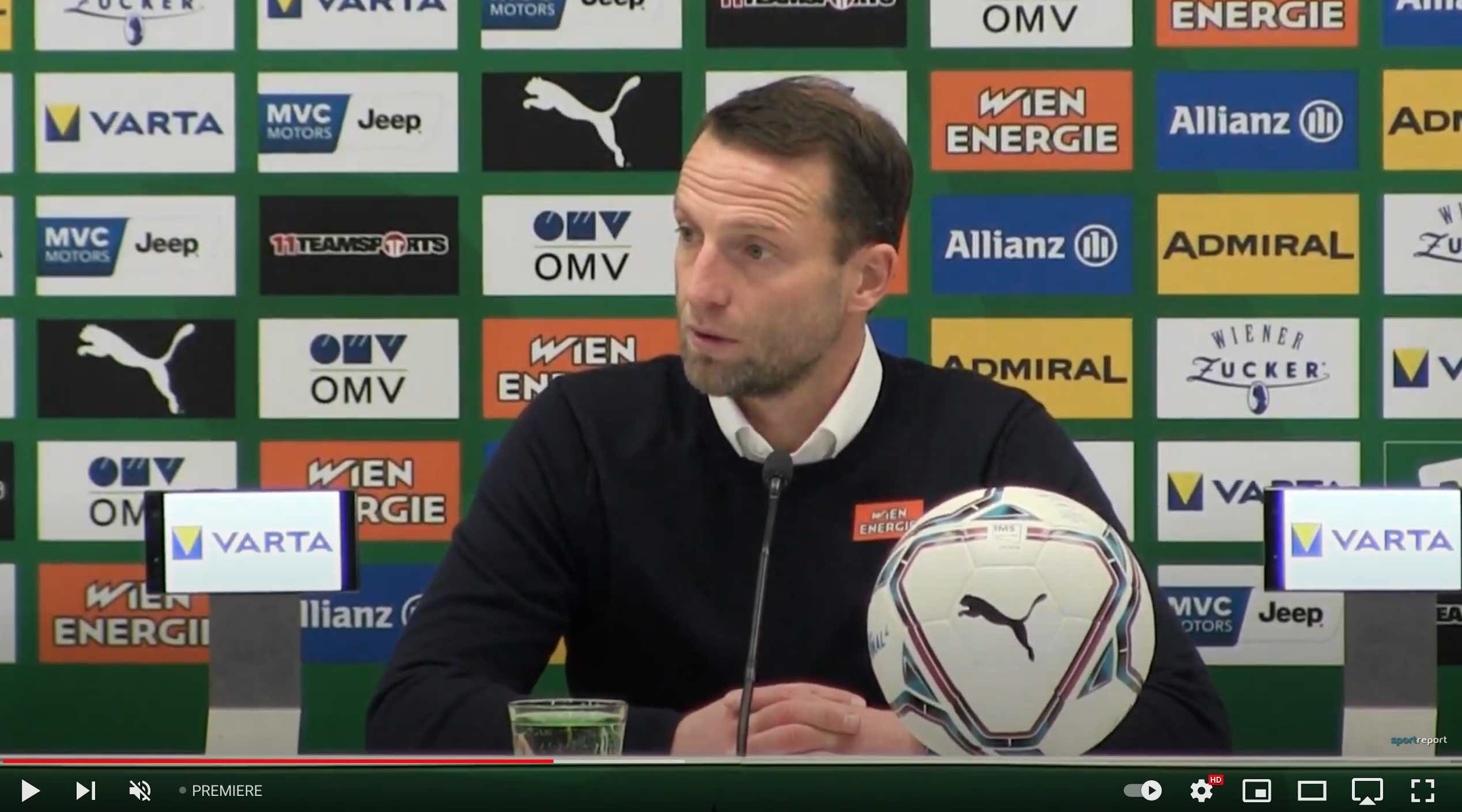 Video: Ferdinand Feldhofer (Trainer SK Rapid Wien) – die Pressekonferenz nach dem 334. Wiener Derby gegen Austria Wien
