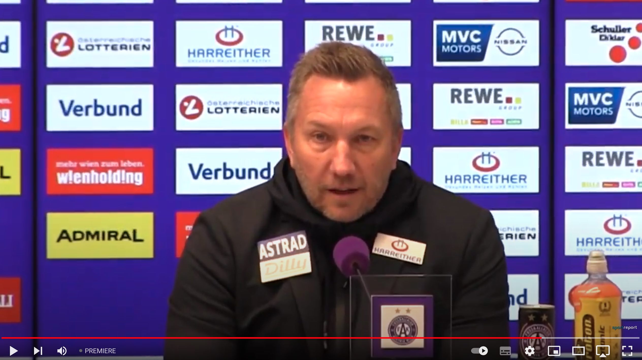 Video: Manfred Schmid (Trainer FK Austria Wien) - die Pressekonferenz nach dem Spiel gegen WAC