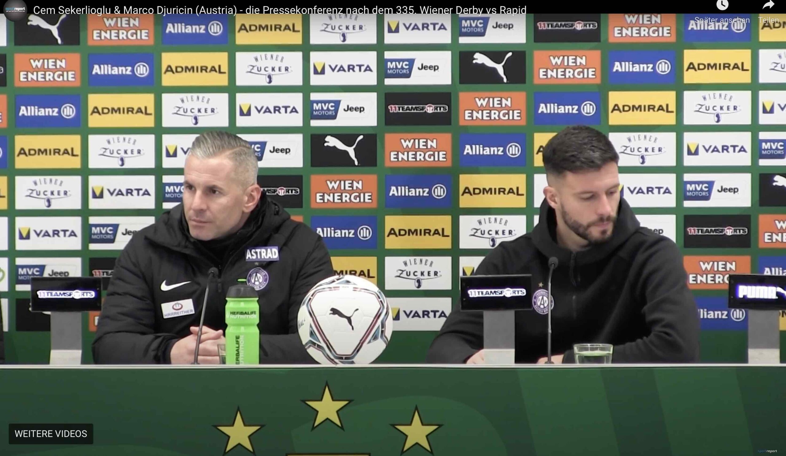 Video: Manfred Schmid (Trainer FK Austria Wien) - die Pressekonferenz nach dem Spiel gegen SK Rapid Wien