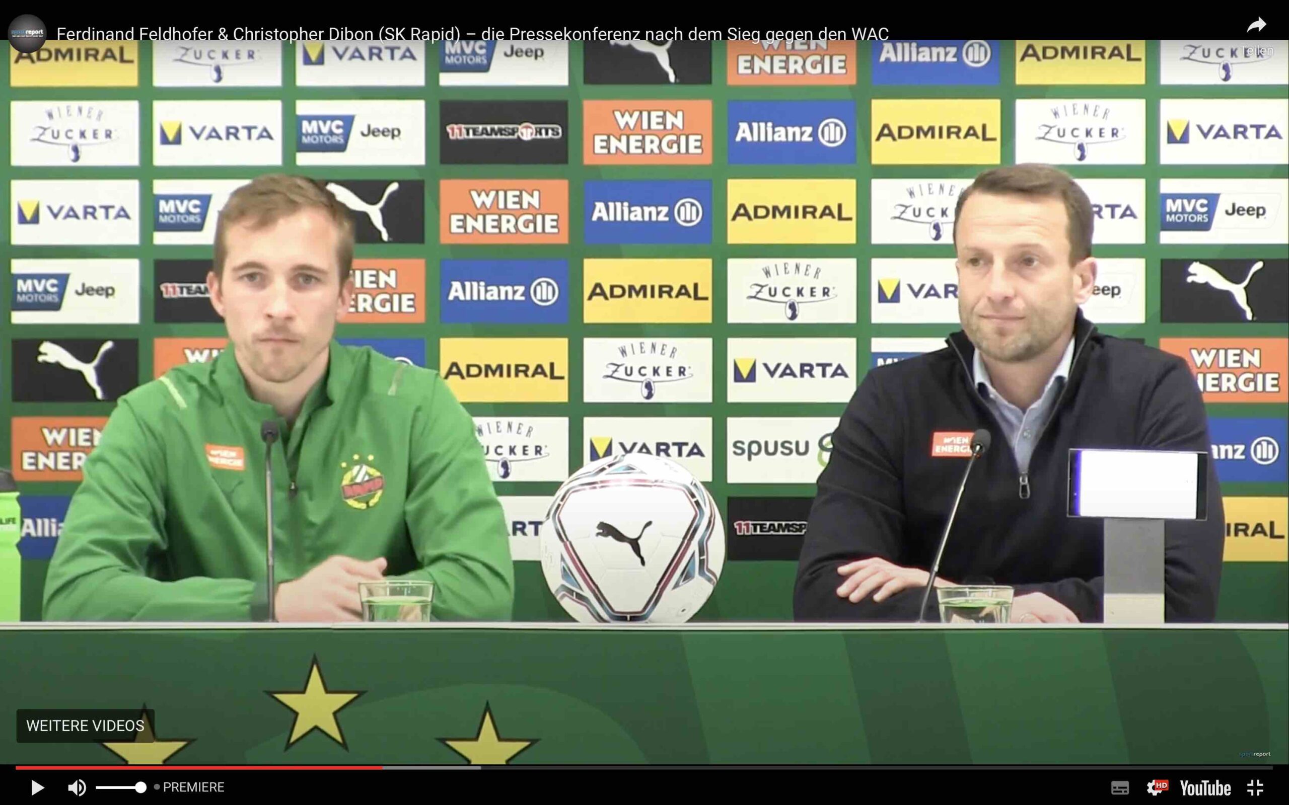 Video: Ferdinand Feldhofer (Trainer SK Rapid Wien) – die Pressekonferenz nach dem 334. Wiener Derby gegen Austria Wien