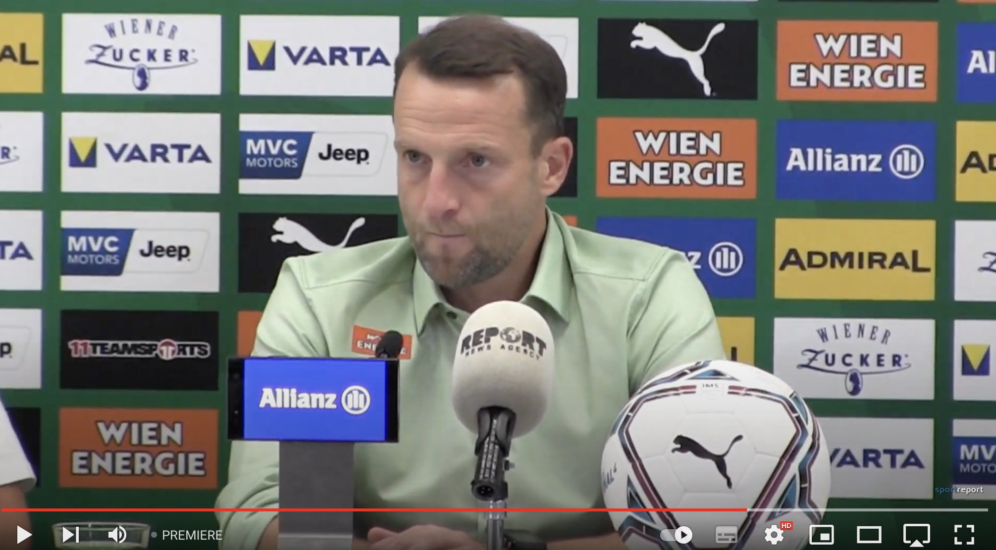 Video: Ferdinand Feldhofer (Trainer SK Rapid Wien) - die Pressekonferenz nach dem Spiel gegen Neftchi Baku