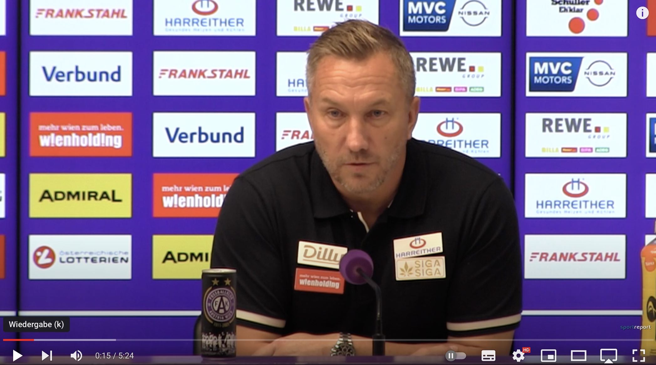 Video: Manfred Schmid (Trainer FK Austria Wien) - die Pressekonferenz nach dem Spiel gegen SK Sturm Graz