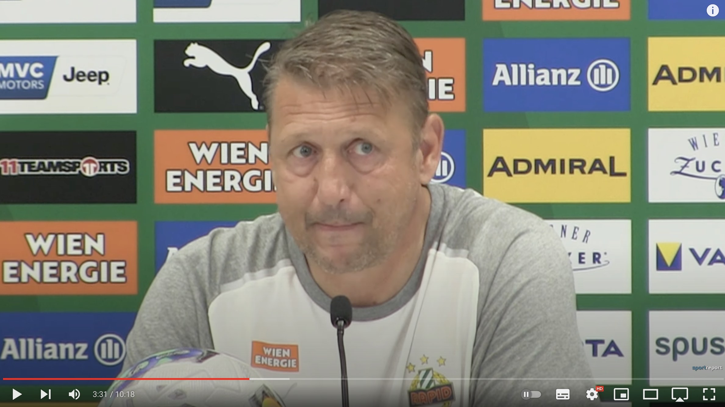 Video: Zoran Barišić (Trainer SK Rapid Wien) - die Pressekonferenz nach dem Spiel gegen TSV Hartberg