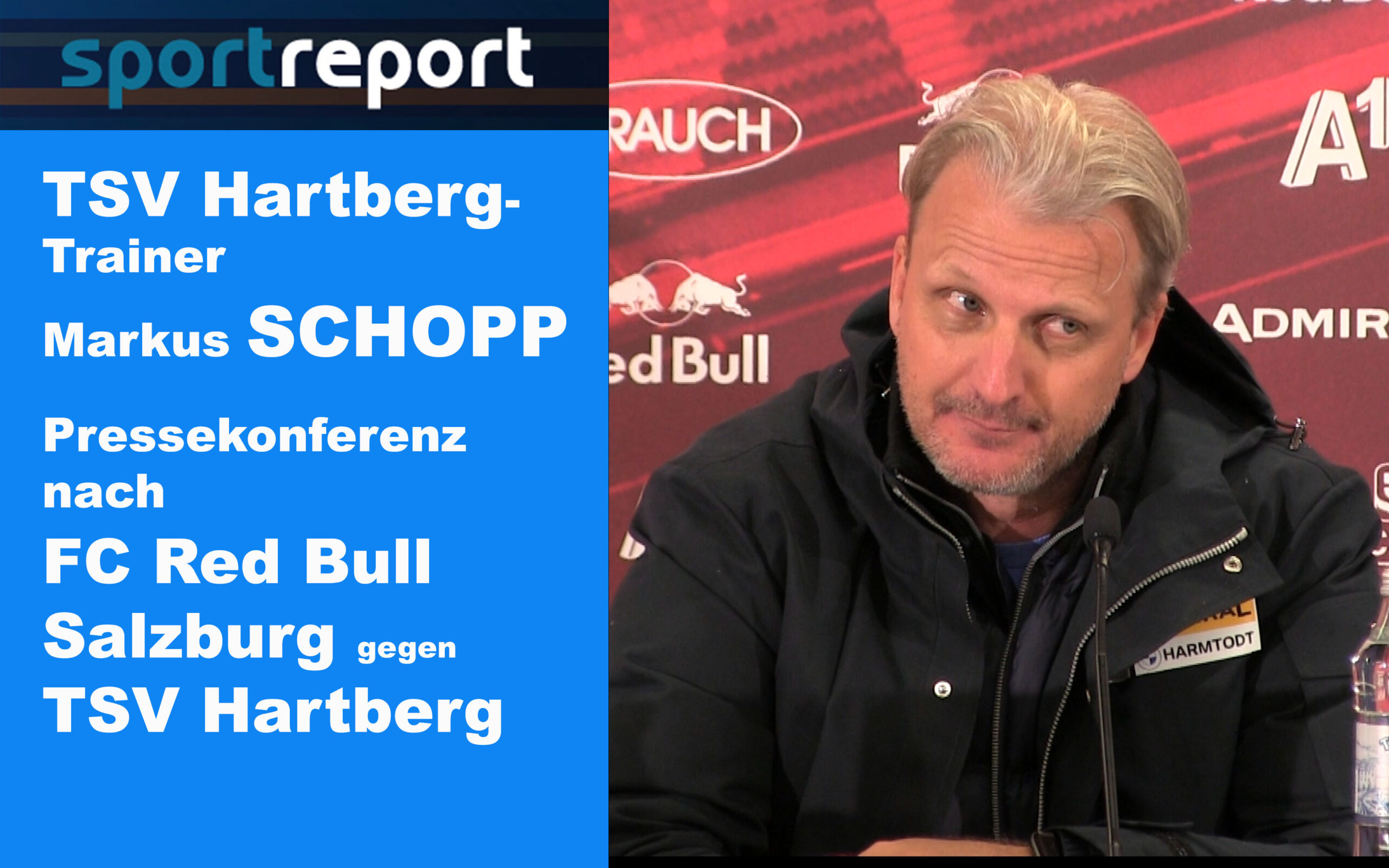 Video: Markus Schopp (Trainer TSV Hartberg) - die Pressekonferenz nach dem Spiel gegen FC Red Bull Salzburg