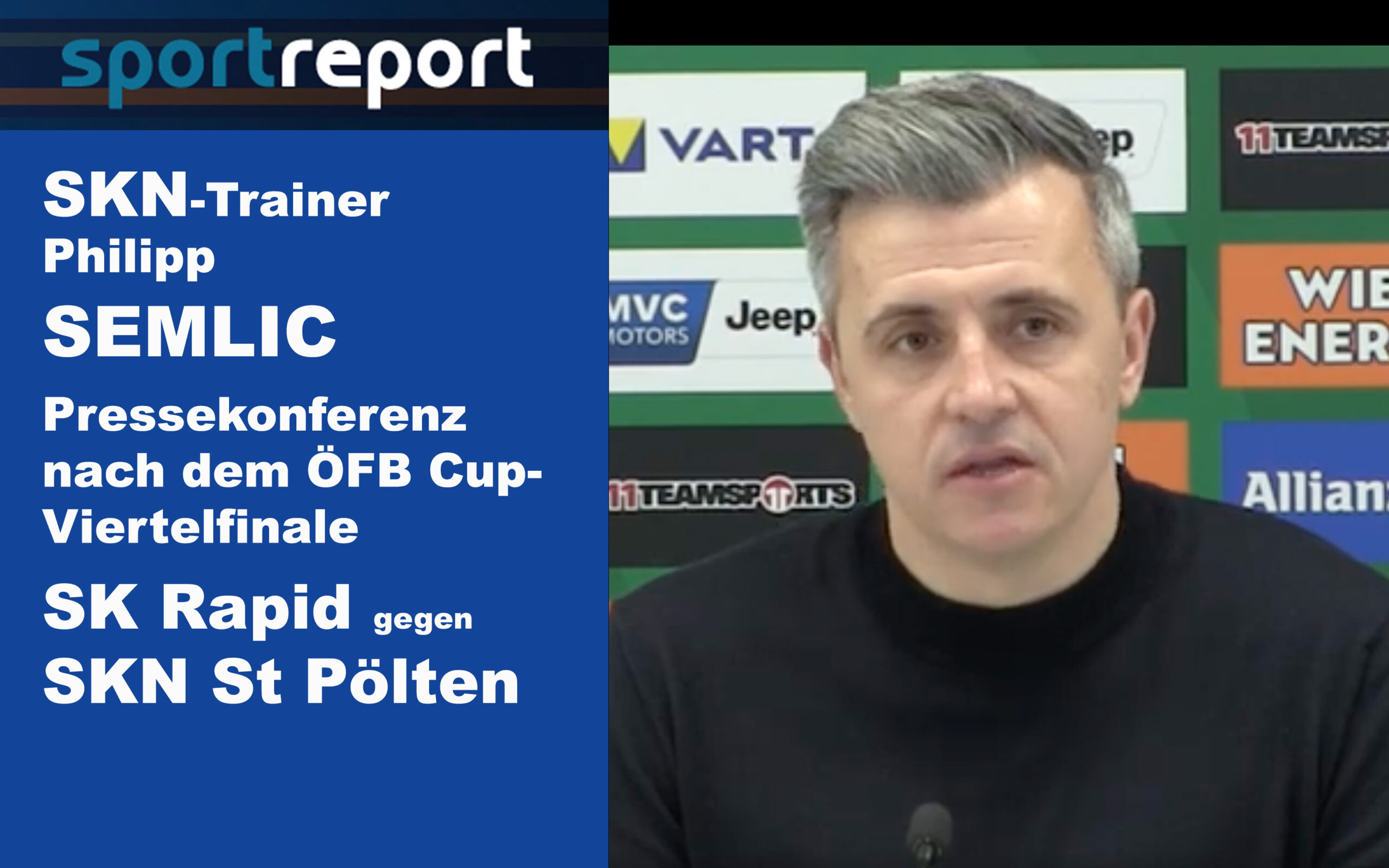 Video: Philipp Semlic (Trainer SKN St Pölten) - die Pressekonferenz nach dem Spiel gegen SK Rapid Wien