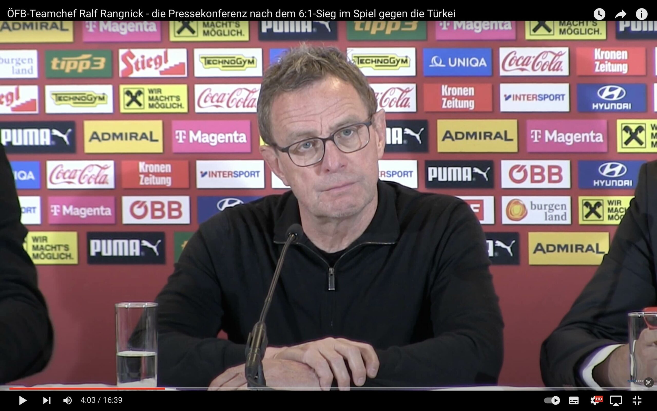 Video: Ralf Rangnick (Trainer Österreich) - die Pressekonferenz nach dem Spiel gegen Türkei