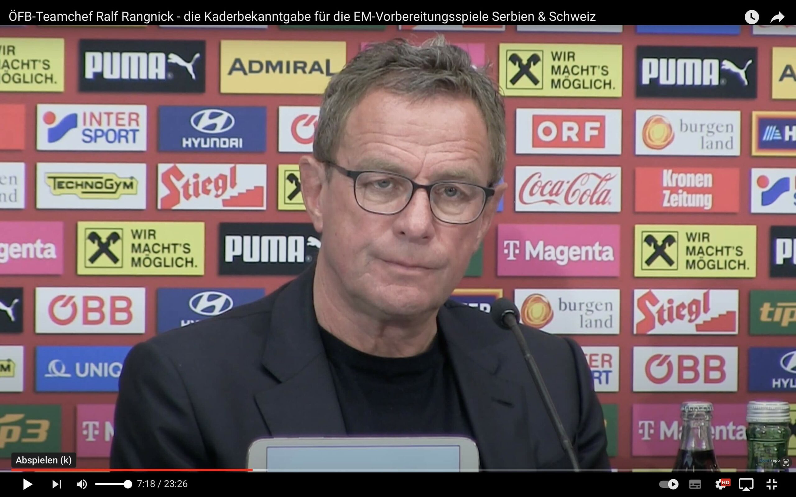 Video: Ralf Rangnick (Trainer Österreich) - die Pressekonferenz nach dem Spiel gegen PK