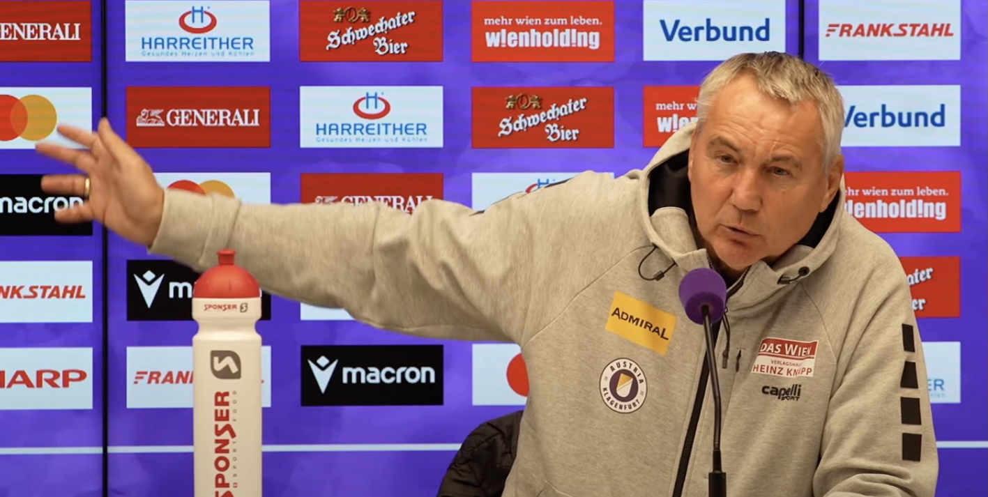 Video: Peter Pacult (Trainer SK Austria Klagenfurt) - die Pressekonferenz nach dem Spiel gegen FK Austria Wien