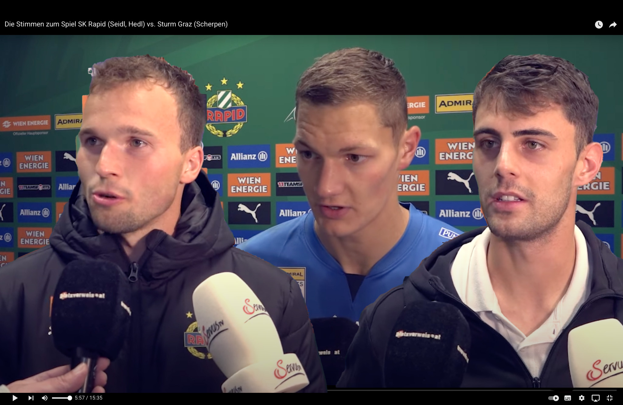 Video: Stimmen nach dem Spiel SK Rapid gegen SK Sturm Graz