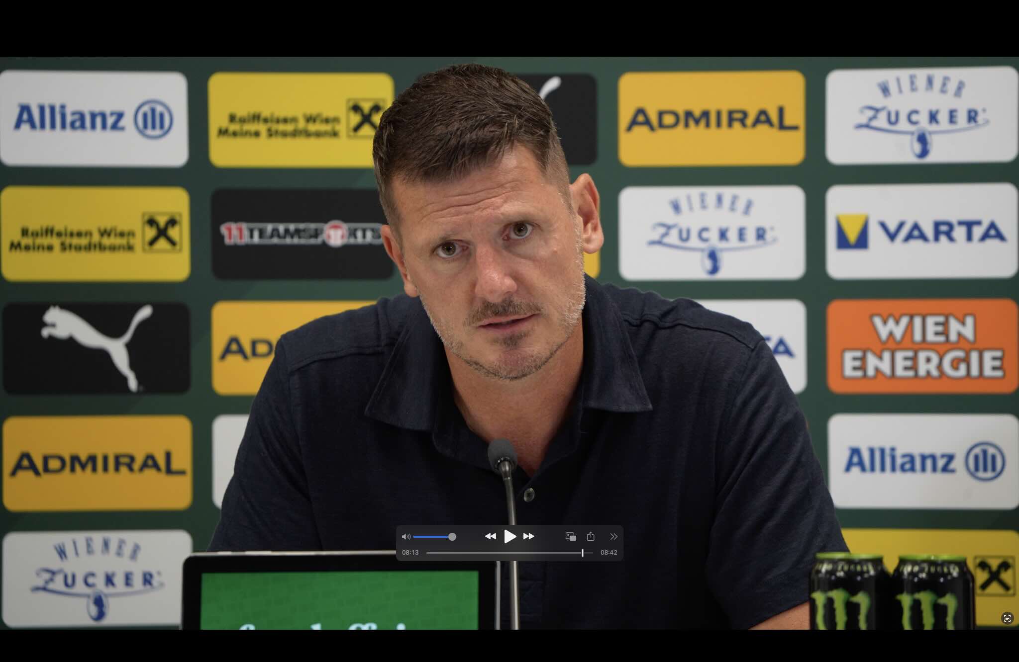 Video: Balázs Borbély (Trainer Györ ETO) - die Pressekonferenz nach dem Spiel gegen SK Rapid