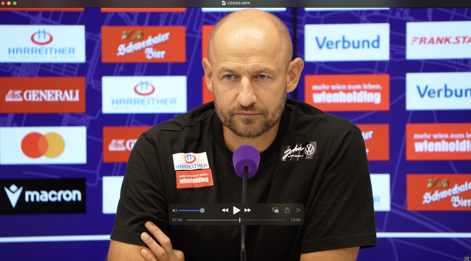 Video: Stephan Helm (Trainer FK Austria Wien) - die Pressekonferenz nach dem Spiel gegen WAC