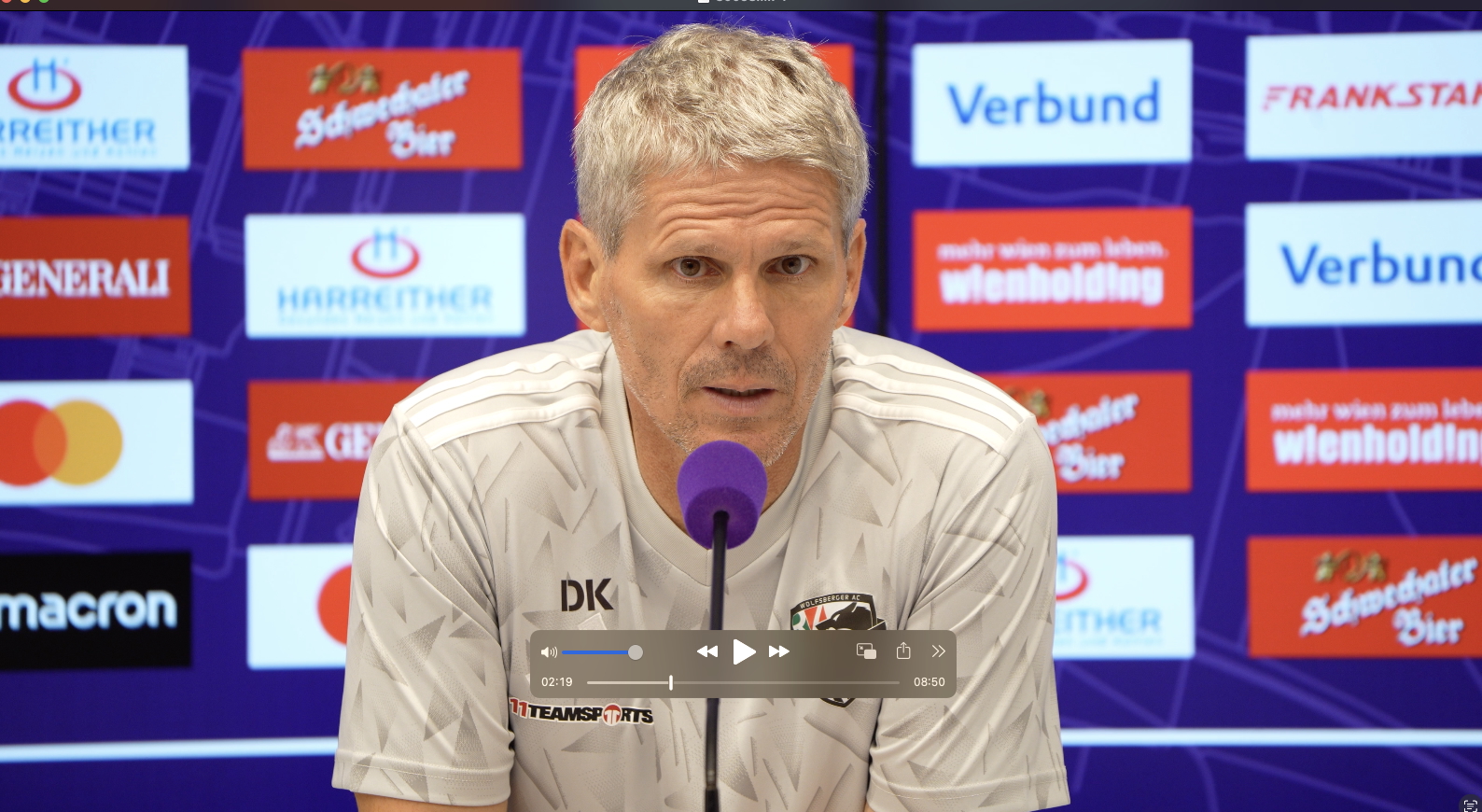 Video: Didi Kühbauer (Trainer WAC) - die Pressekonferenz nach dem Spiel gegen FK Austria Wien